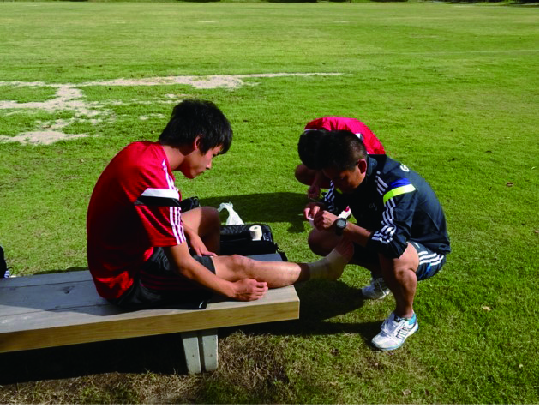 試合後の入念なケアが、選手たちの次につながる。