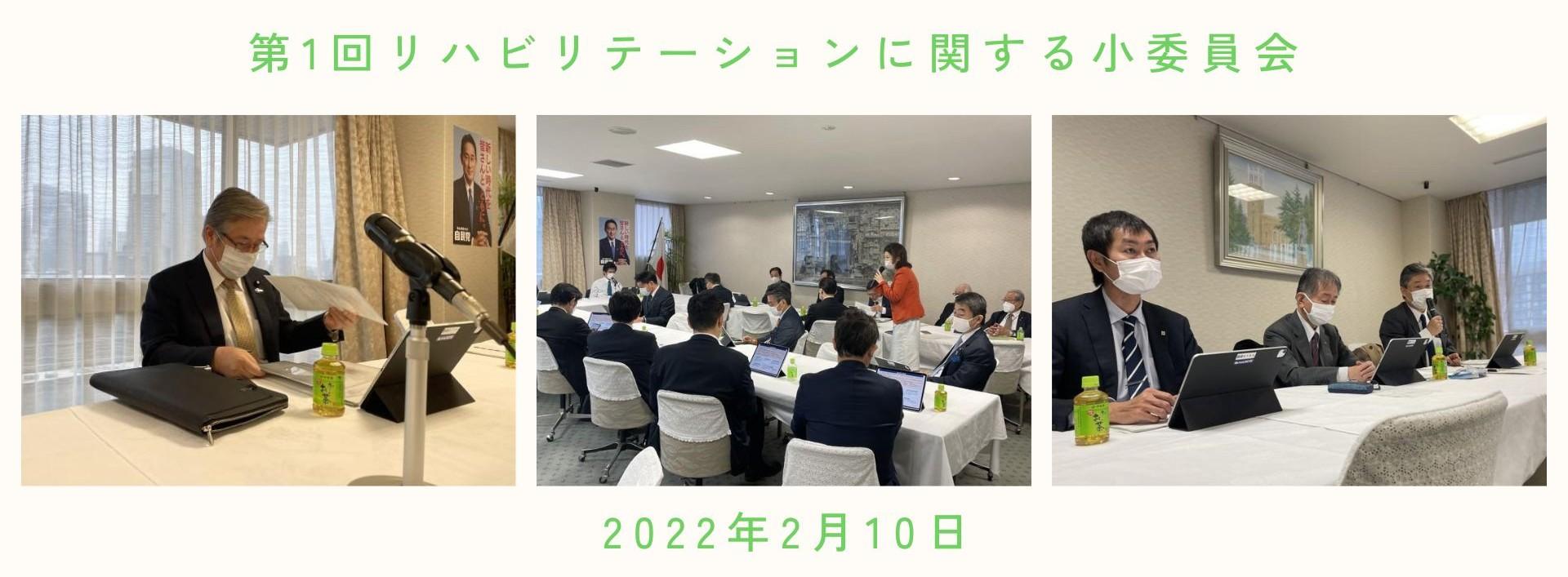 第1回リハビリテーションに関する小委員会の様子