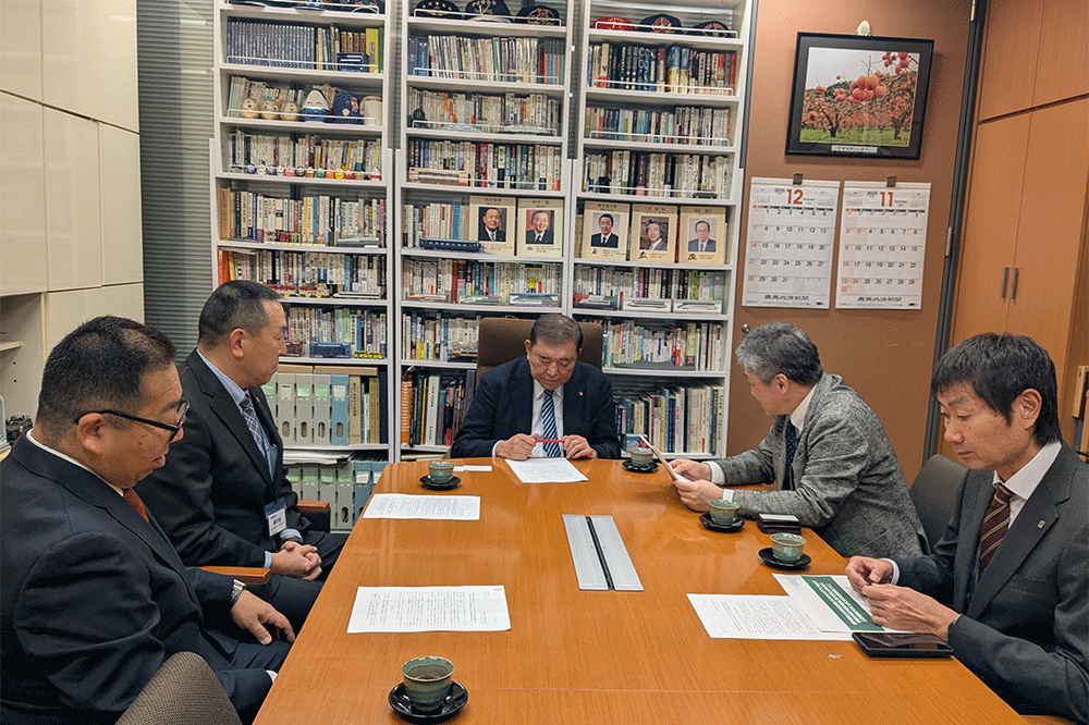 石破茂前総理への申し入れの様子1